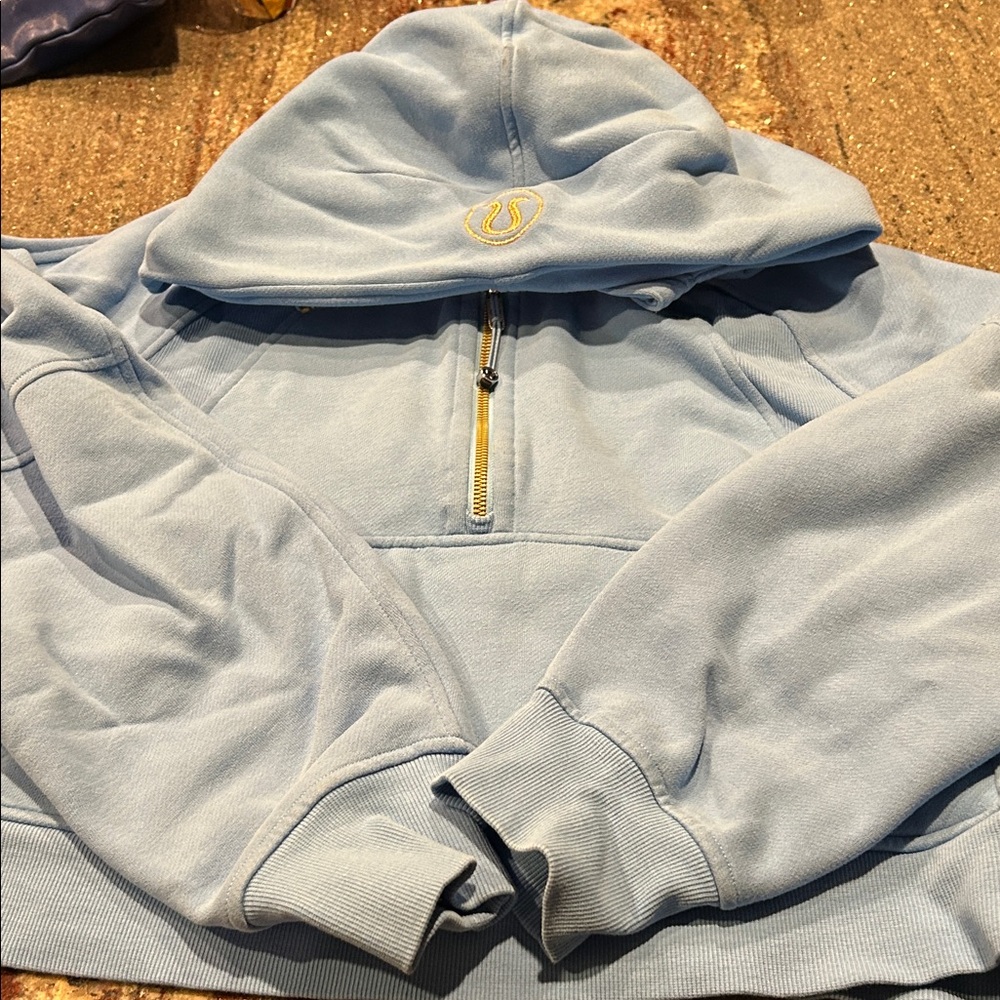 Lululemon Scuba Oversized Half Zip Lunar New Year in Aero Blue Hoodie Sz M/L